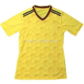 Latest Colombia short sleeve quick dry soccer jersey polyester made in China