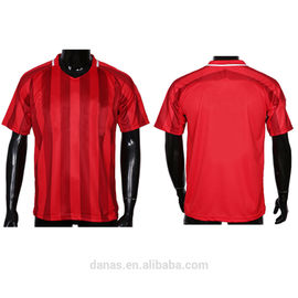 Red strips sublimation soccer jersey blank club soccer uniform