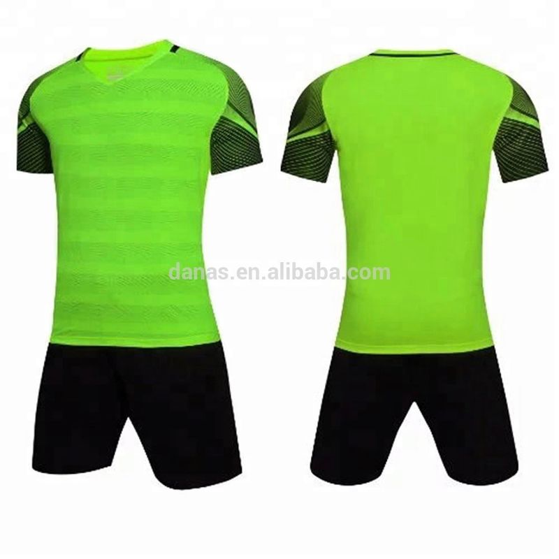 2019 New Custom Sublimation Striped Design Your Own Team Soccer Jersey Color Green