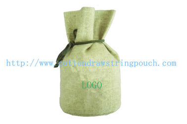 Eco Friendly Burlap Jute Drawstring Pouch Bags With Cotton Cord