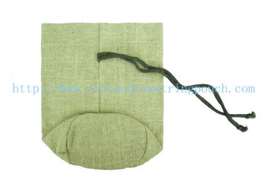 Eco Friendly Burlap Jute Drawstring Pouch Bags With Cotton Cord