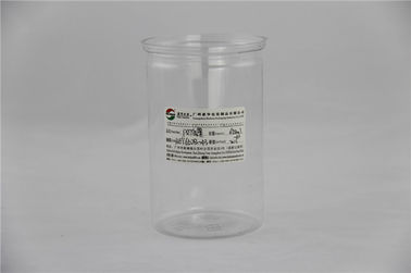 4 C paper sticker printing Clear Plastic Cylinder Tubes , silver plastic PE Cap 900ml