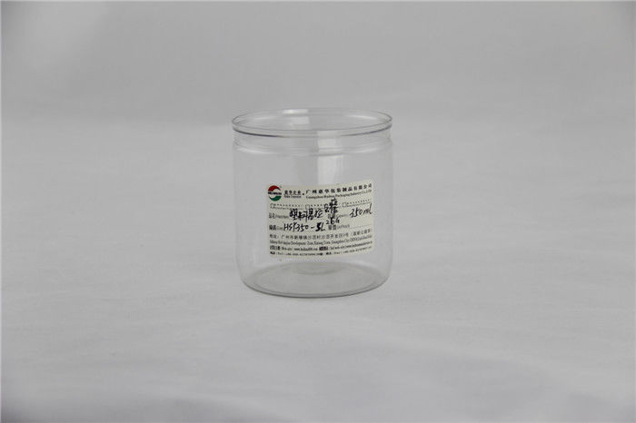 Recyclable Clear Plastic dry fruit Cylinder tube Packing PET Can , 83 mm Diameter